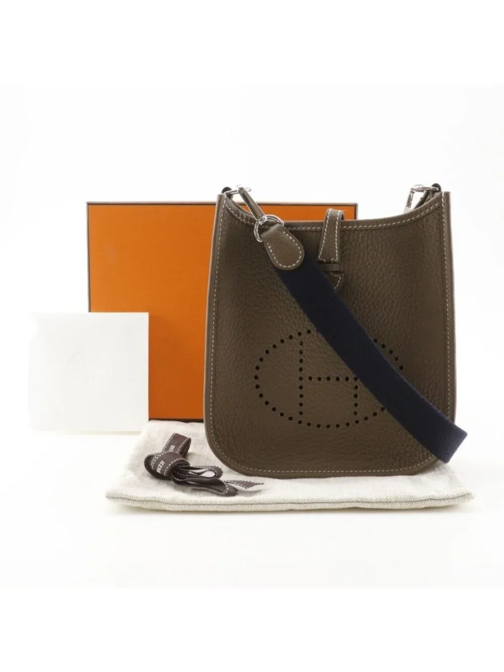 Hermes Evelyne TPM Taurillon Clemence Brown Shoulder Bag